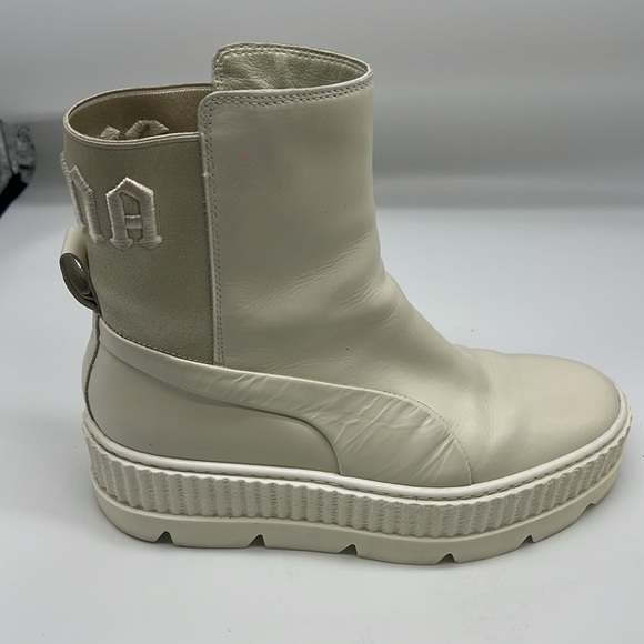Fenty X Puma - By Rihanna Vanilla Ice Chelsea Chunky Leather Ankle Boot Size 8 - Picture 5 of 16